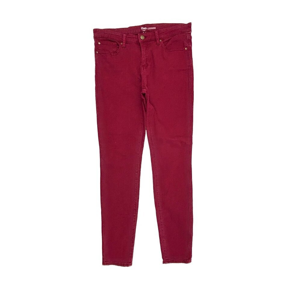 Gap Legging Women's size 8 Dark Wash Red Denim Jeans‎